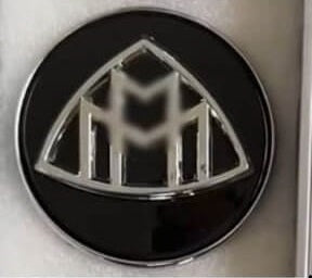 Set of 4 Floating - Maybach Emblem Logo Black Alloy Wheel Centre Caps 75mm