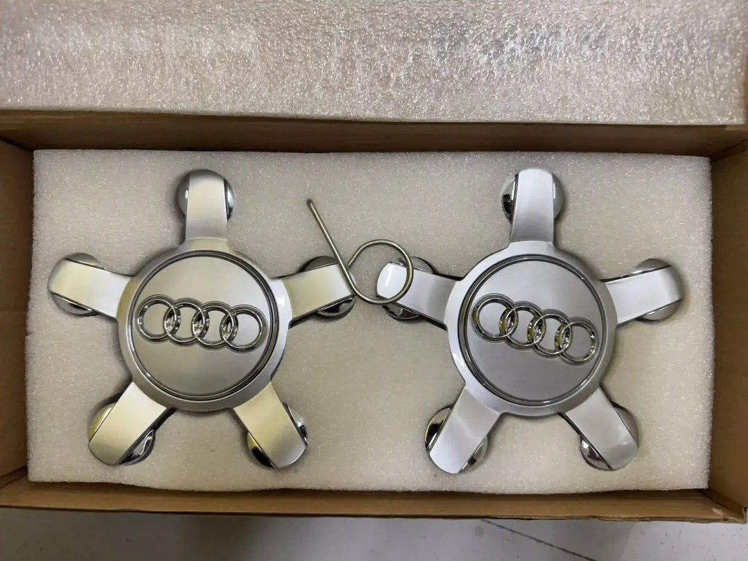 Audi Dynamic Floating Alloy Wheel Centre Caps Hubs Dust Covers Silver - 135mm | AutoCap Solutions