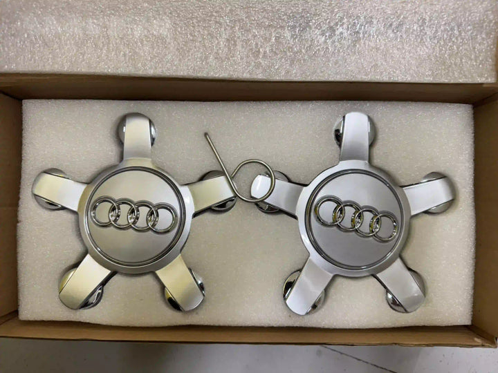 Audi Dynamic Floating Alloy Wheel Centre Caps Hubs Dust Covers Silver - 135mm | AutoCap Solutions