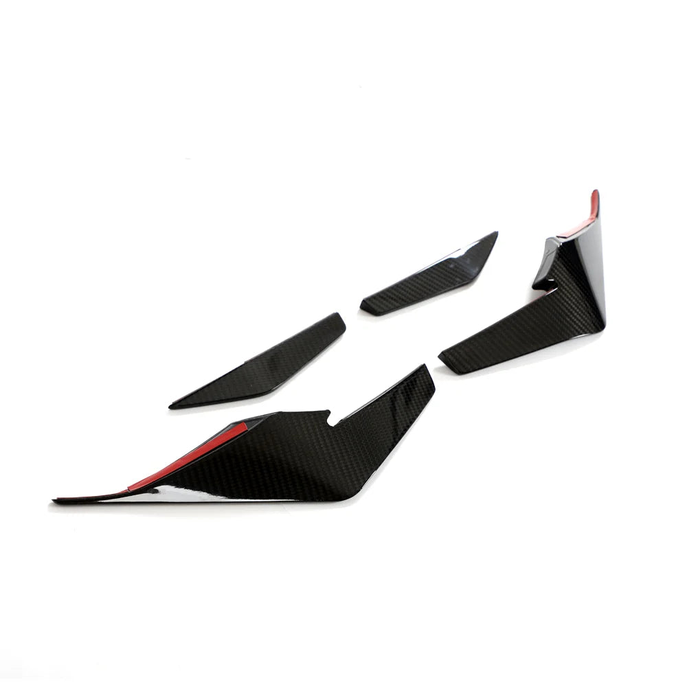 Audi R8 V10 Gen 2.5 dry carbon fibre front canards V2 set of 4