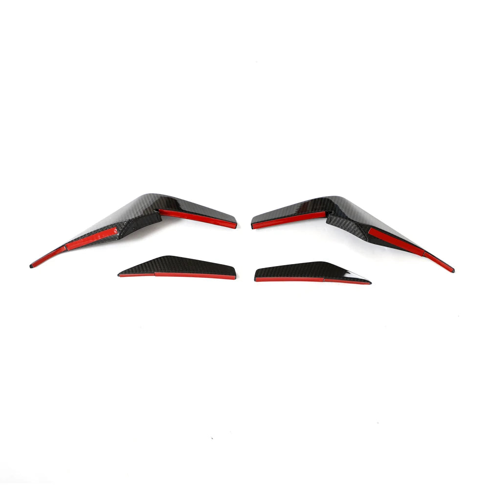 Dry carbon fibre front canard V2 for Audi R8 Gen 2.5 showing dart shape