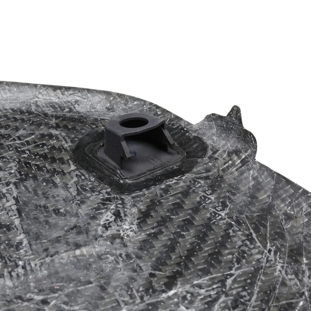 Dry carbon fibre engine cover for BMW B58 engine cover side close up
