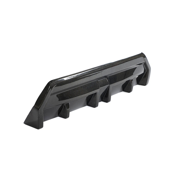 BMW G42 Coupé fitted with dry carbon fibre rear diffuser V1 angle shot