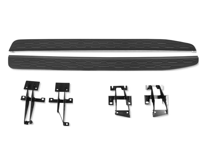 Discovery 5 L462 black silver side step bracket mounting detail