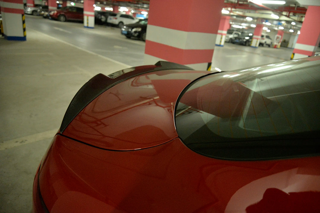 Alfa Romeo Giulia Ti carbon fibre spoiler V1 installed