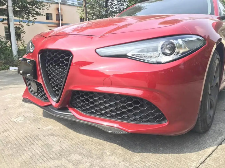 Genuine dry carbon fibre V Shield grille cover for Alfa Romeo Giulia