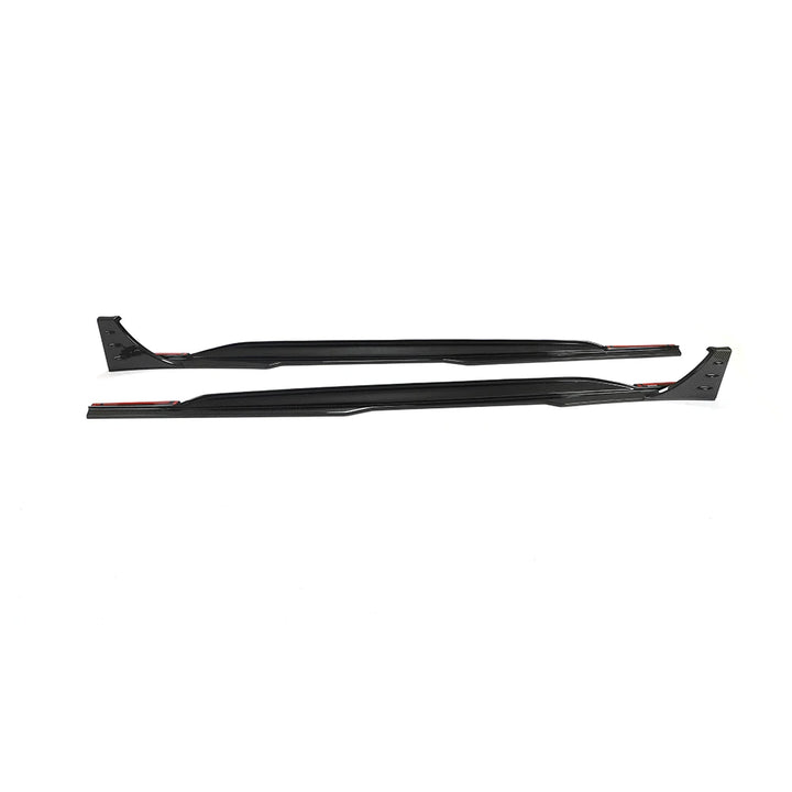 Pre-Preg carbon fibre side skirt for Audi RS6 C8 showing weave
