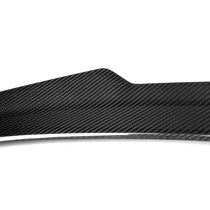 Audi S3 8V Saloon dry carbon fibre ducktail spoiler close-up
