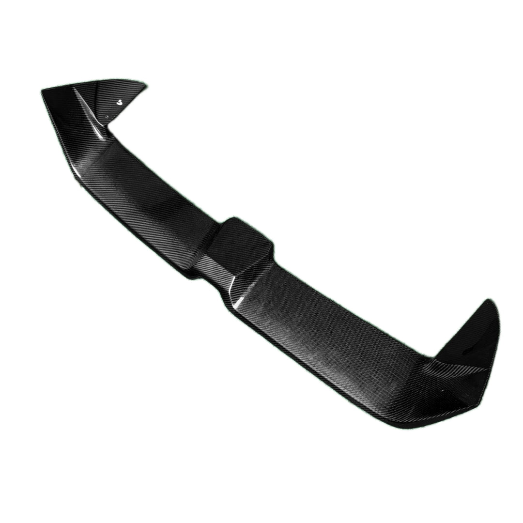 Carbon fibre rear spoiler for Audi A3 S-Line Sportback showing weave