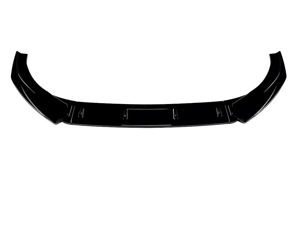3-piece gloss black front splitter set for Audi A3 and S3 8V on a plain background