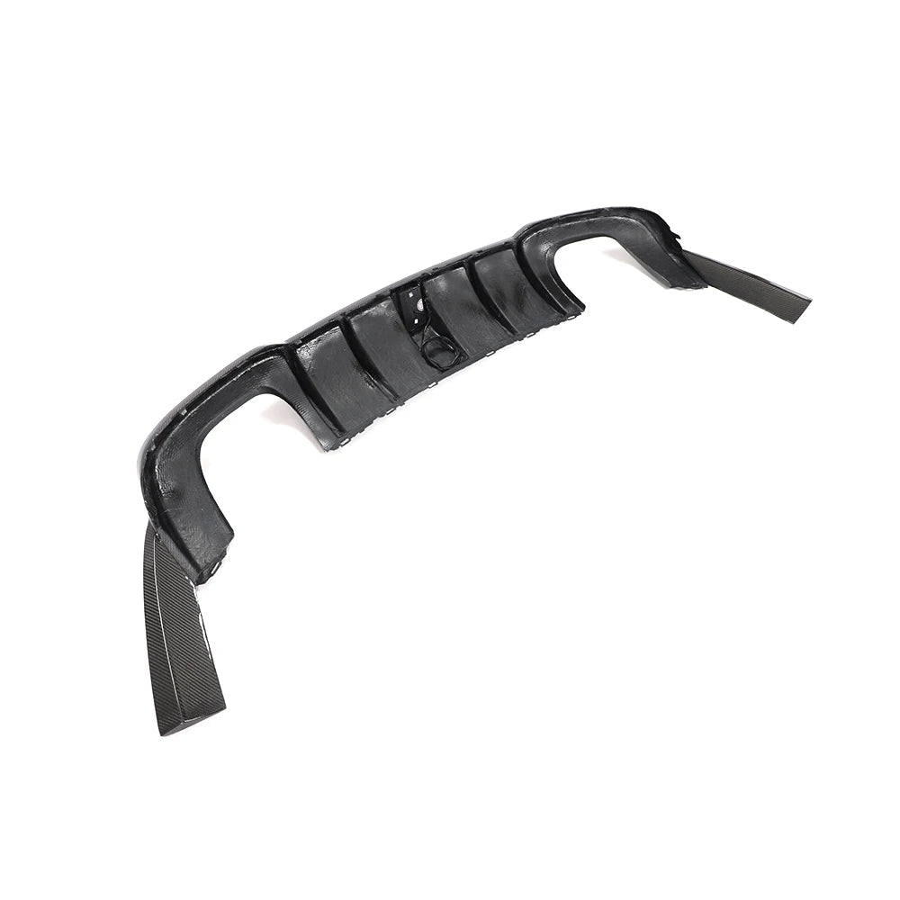 Carbon fibre rear diffuser V1 for Audi A3 S-Line showing weave