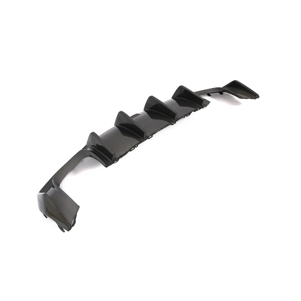 Carbon fibre rear diffuser V2 for Audi A3 S-Line showing weave