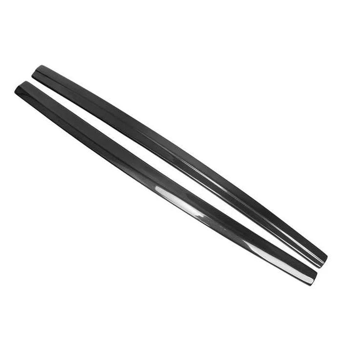 Carbon fibre side skirt V1 for Audi A3 S-Line Saloon showing weave
