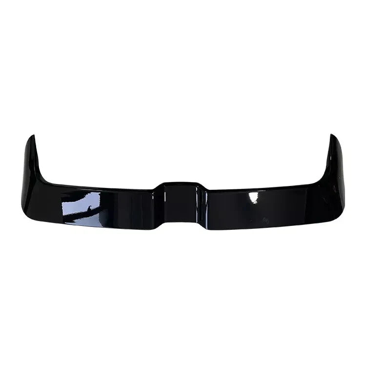Gloss black ABS rear roof spoiler for Audi A3 S3 RS3 8Y on a plain background close up