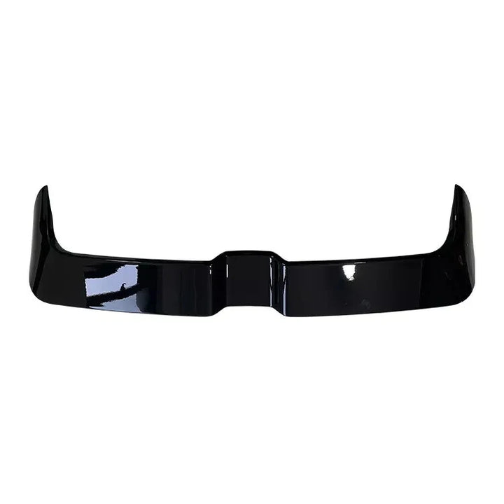 Gloss black ABS rear roof spoiler for Audi A3 S3 RS3 8Y on a plain background close up