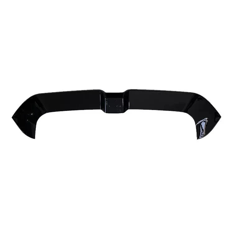 Gloss black ABS rear roof spoiler for Audi A3 S3 RS3 8Y on a plain background rear side