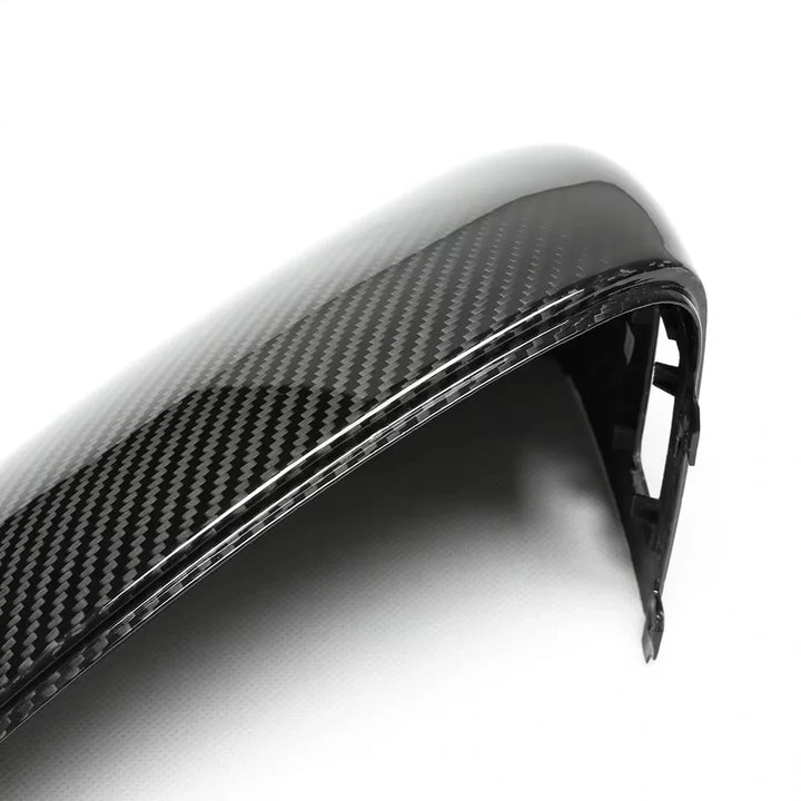 Audi S3 8Y Saloon dry carbon fibre mirror cover with Lane Assist camera clearance