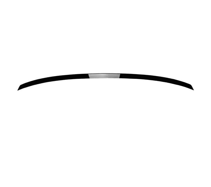 Gloss black ABS rear boot spoiler lip for Audi A4 B9 on a plain background
