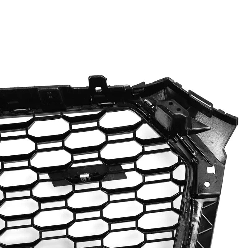 Audi S4 B9 front grille close-up showing honeycomb mesh