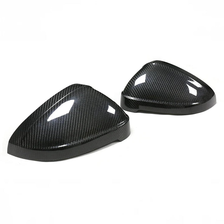Pair of dry carbon fibre replacement mirror covers V1 for Audi A4 S4 RS4 A5 S5 RS5 B9 B9.5 alternate shot
