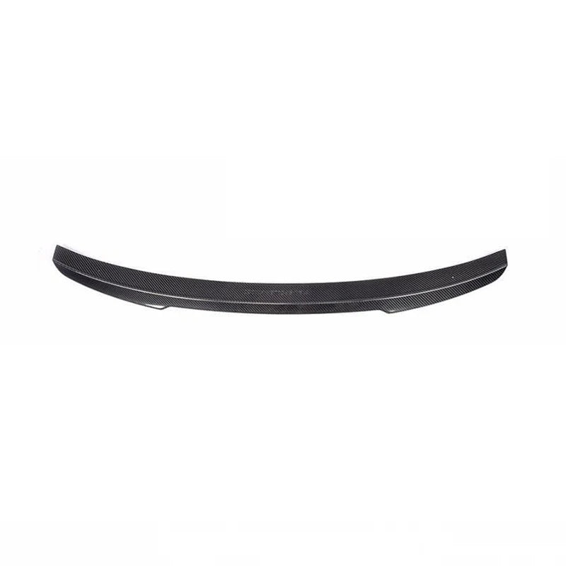 Twill carbon fibre weave detail on Audi A5 Sportback ducktail spoiler