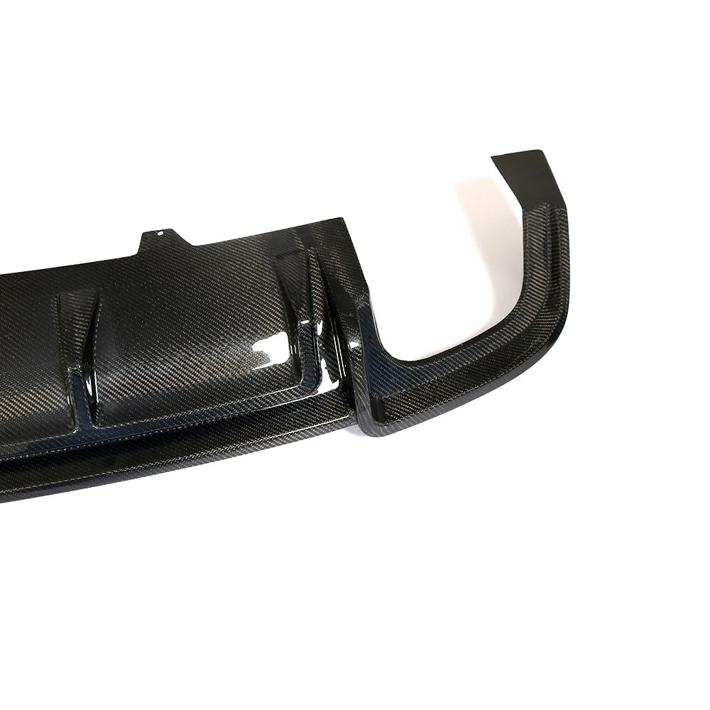 Carbon fibre rear diffuser for Audi A5 S-Line showing weave