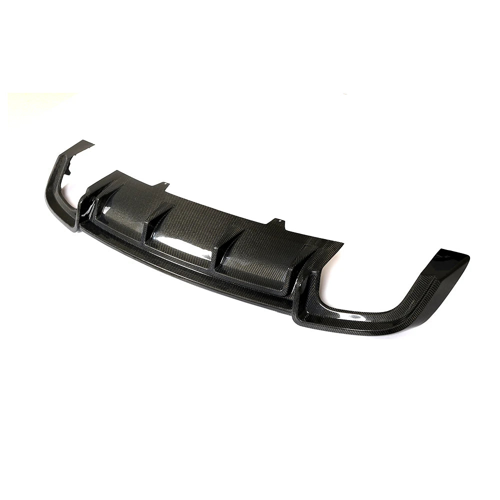 Audi A5 S-Line B9 rear bumper carbon fibre detail
