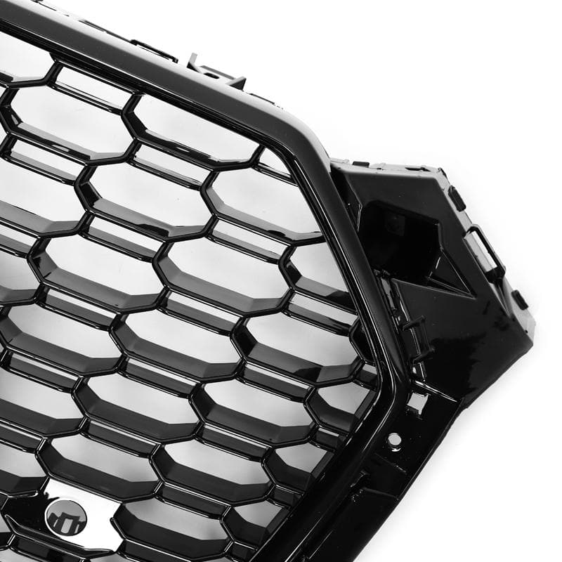 Audi S5 B9 front grille close-up showing honeycomb mesh