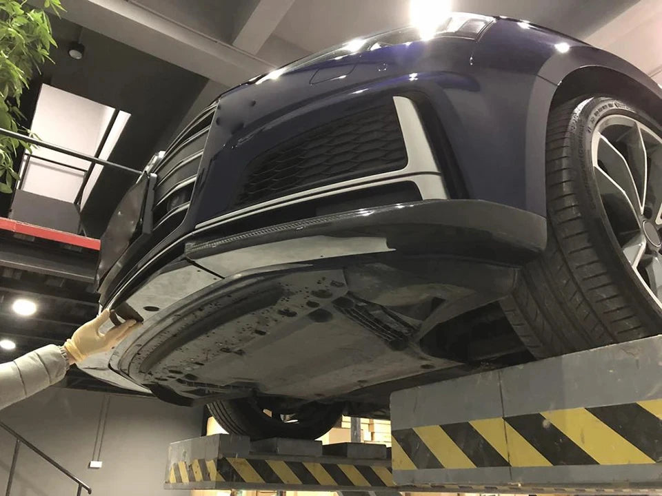 Audi A5 S-Line B9 front bumper carbon fibre detail