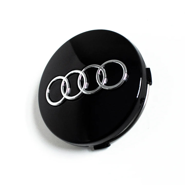 Set of 4 Audi Alloy Wheel Centre Caps Black - 68mm | AutoCap Solutions