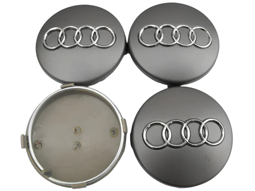 Set of 4 Audi Alloy Wheel Centre Caps Grey - 68mm - 8D0601170 | AutoCap Solutions