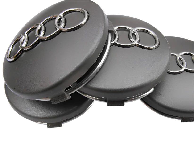 Set of 4 Audi Alloy Wheel Centre Caps Grey - 68mm - 8D0601170 | AutoCap Solutions