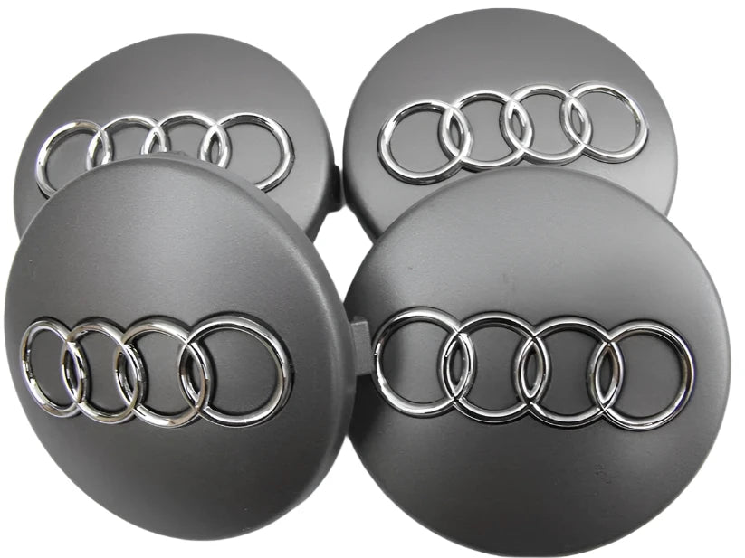 Set of 4 Audi Alloy Wheel Centre Caps Grey - 68mm - 8D0601170 | AutoCap Solutions