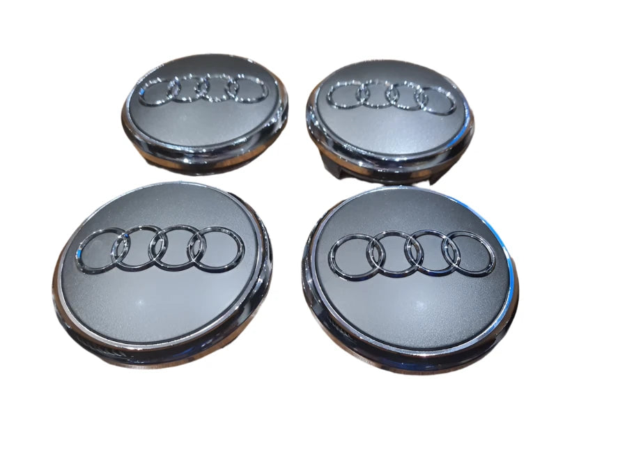 Set of 4 Audi Alloy Wheel Centre Caps Grey - 77mm - 4L0601170 | AutoCap Solutions