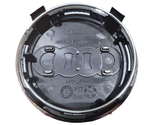 Set of 4 Audi Alloy Wheel Centre Caps Black - 77mm - 4L0601170 | AutoCap Solutions