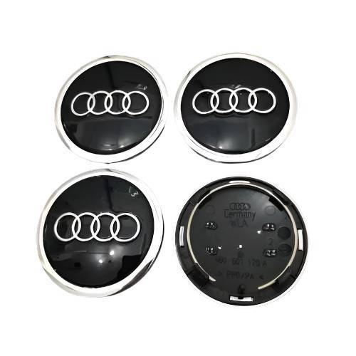 Audi Wheel Centre Caps Black 69mm | AutoCap Solutions