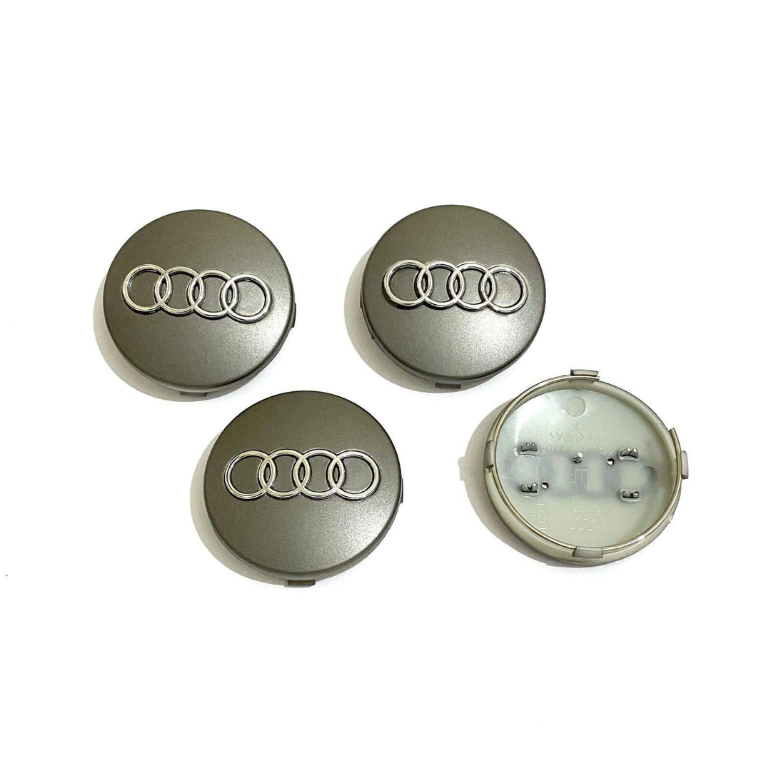 Audi Wheel Centre Caps Grey Back 60mm | AutoCap Solutions