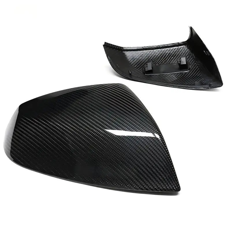 Dry carbon fibre mirror cover for Audi Q5 showing weave