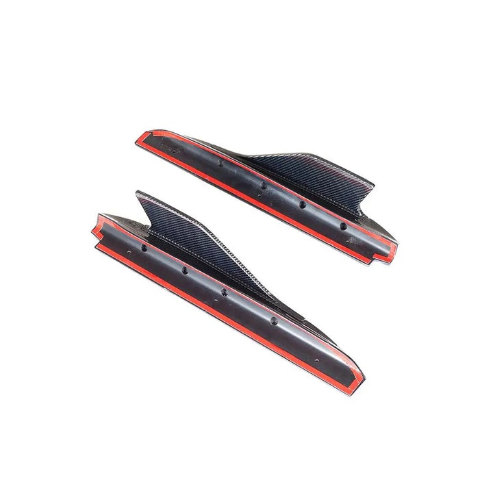 Carbon fibre side skirt fin for Audi R8 Gen 2 showing weave