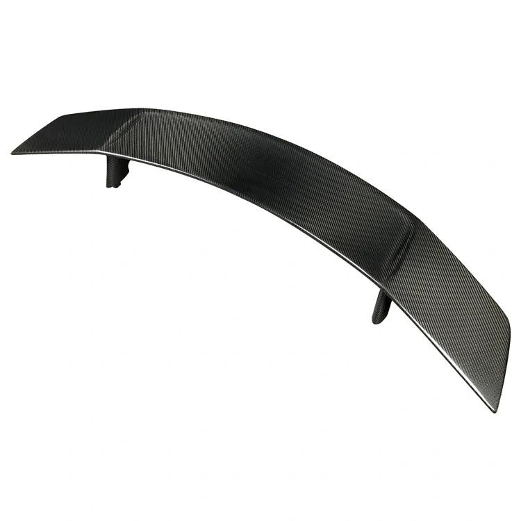 Dry carbon fibre body kit for Audi R8 showing weave pattern spoiler
