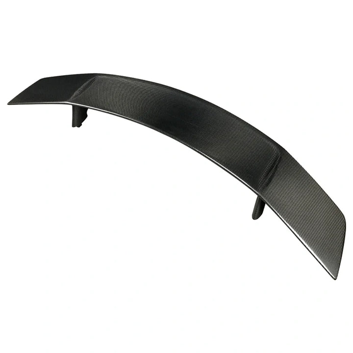 Dry carbon fibre body kit for Audi R8 showing weave pattern spoiler