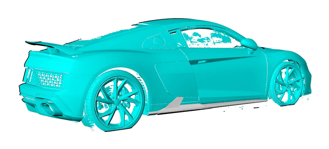 Audi R8 Gen 2 Facelift side skirt installed