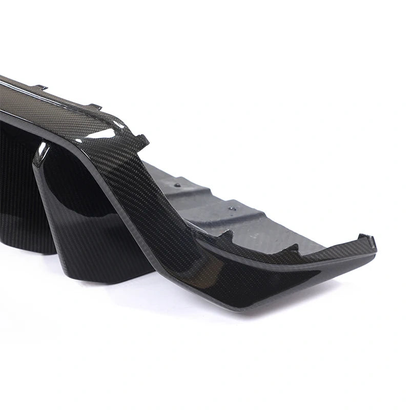 Dry carbon fibre rear diffuser for Audi R8 V10 showing weave