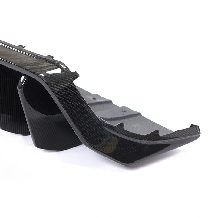 Dry carbon fibre rear diffuser for Audi R8 V10 showing weave