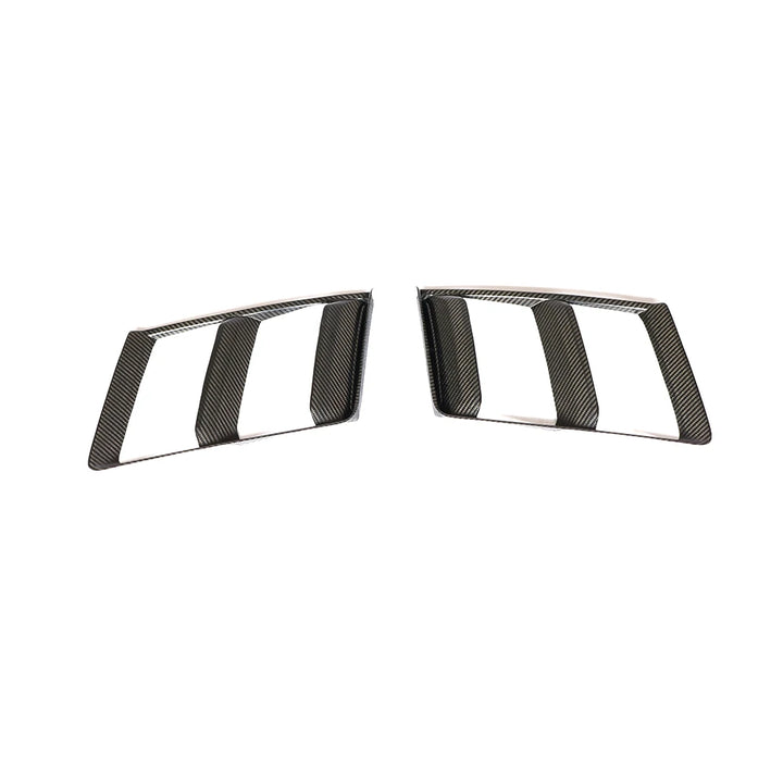 Audi R8 V10 Gen 2 dry carbon fibre front bumper side grilles pair alternate shot