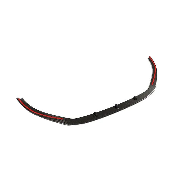 Carbon fibre front splitter V1 for Audi RS3 8V Saloon showing weave