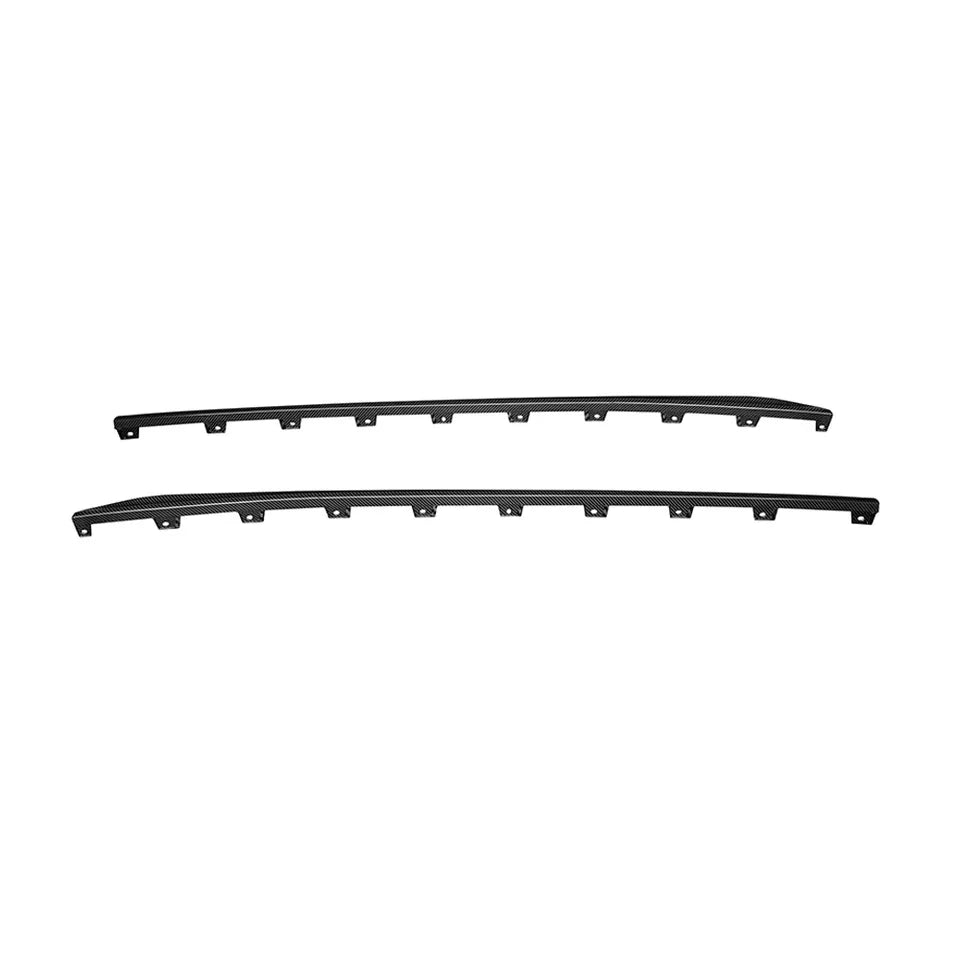 Dry carbon fibre side skirt V1 for Audi RS3 8Y showing weave