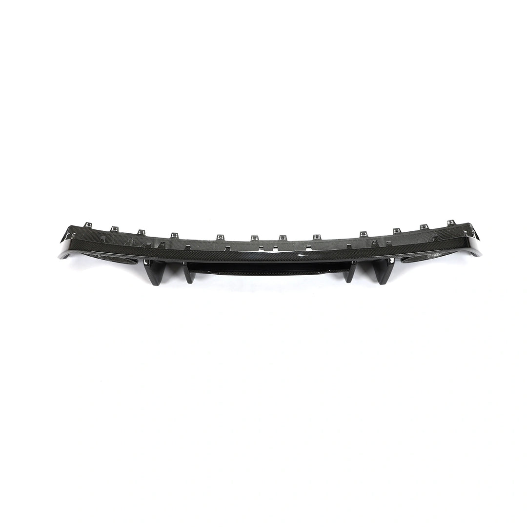 Dry carbon fibre diffuser for Audi RS3 8Y Saloon showing weave