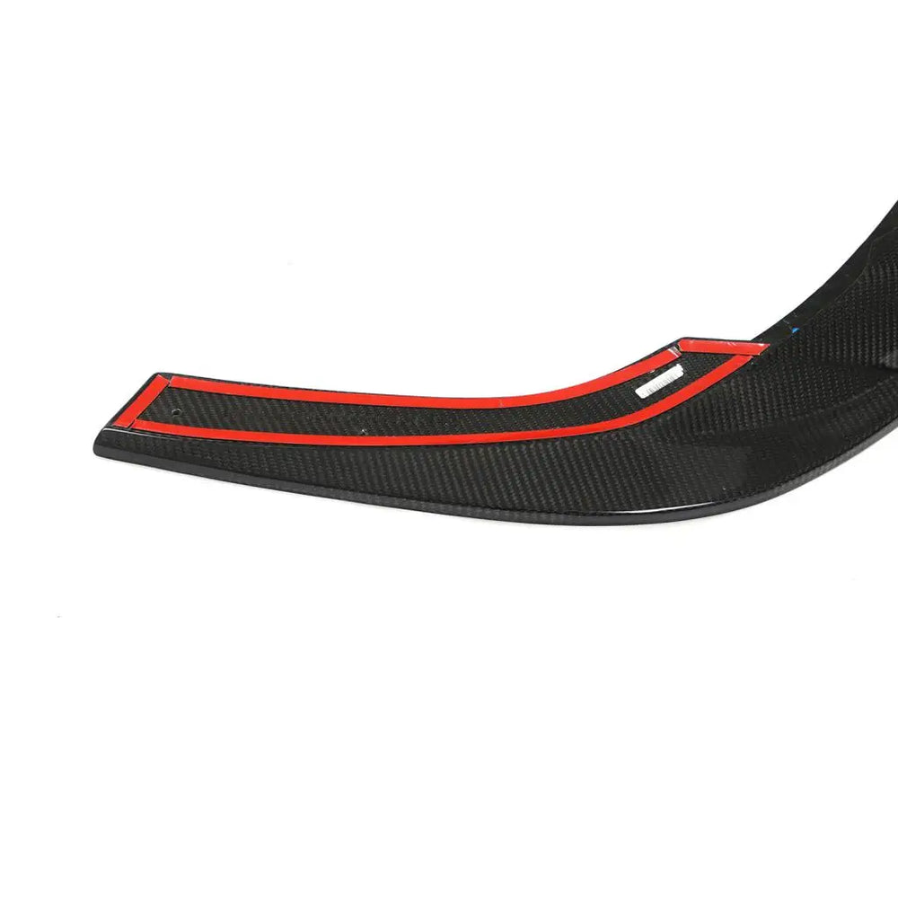 Dry carbon fibre front splitter V1 for Audi RS3 8Y showing weave