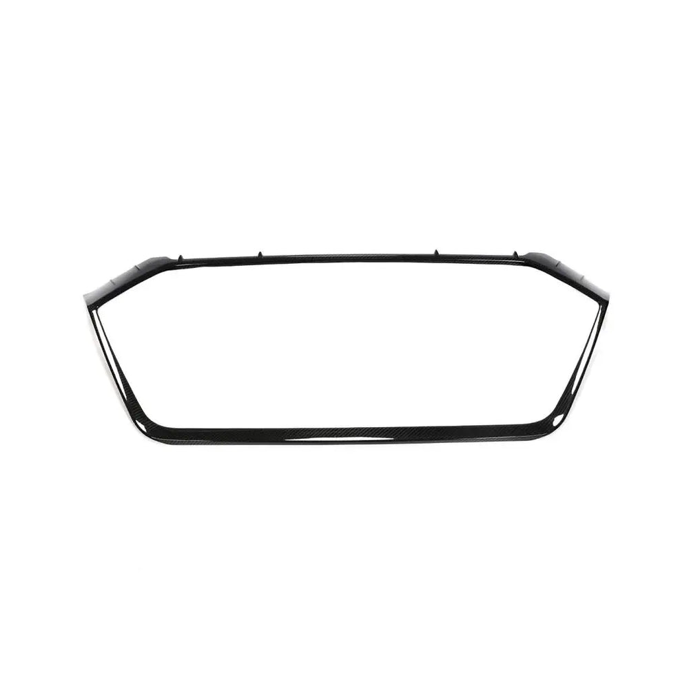Pre-Preg carbon fibre grille insert for Audi RS6 showing weave